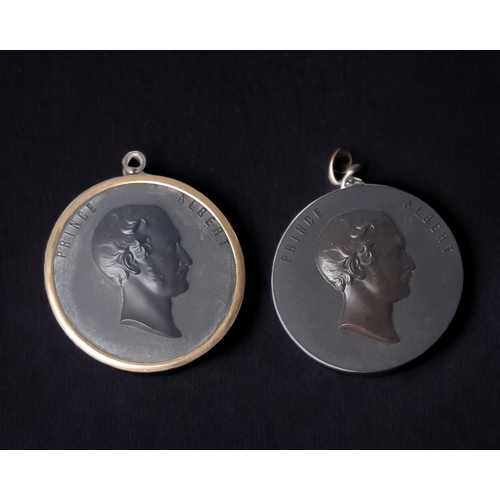 TWO VICTORIAN BOIS DURCI PORTRAIT
