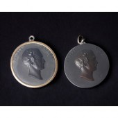 TWO VICTORIAN BOIS DURCI PORTR
