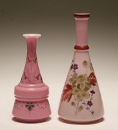 Two Victorian Bristol/milk gla