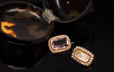 Two Victorian brooches and a