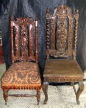 Two Victorian Carved Chairs,