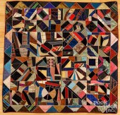 TWO VICTORIAN CRAZY QUILTS, LA
