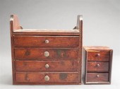 TWO VICTORIAN DIMINUTIVE MAHOG