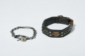 TWO VICTORIAN DOG COLLARS, SEC
