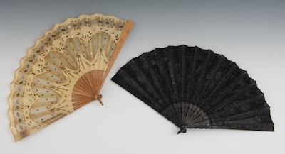 Two Victorian Fans Late 19th
