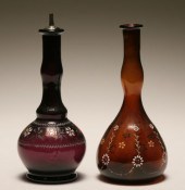 Two Victorian glass barber/hai