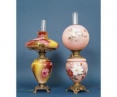Two Victorian GWTW lamps each