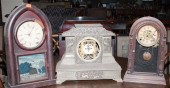 Two Victorian kitchen clocks a
