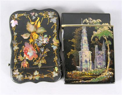 Two Victorian papier mache,