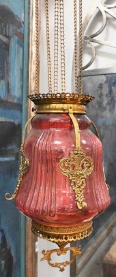 TWO VICTORIAN PULL DOWN HANGIN
