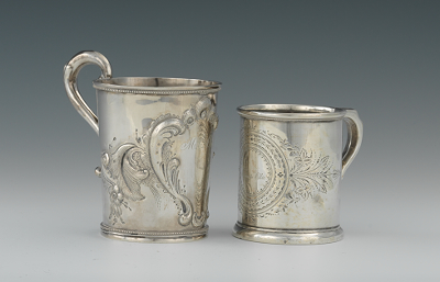 Two Victorian Silver Mugs The first