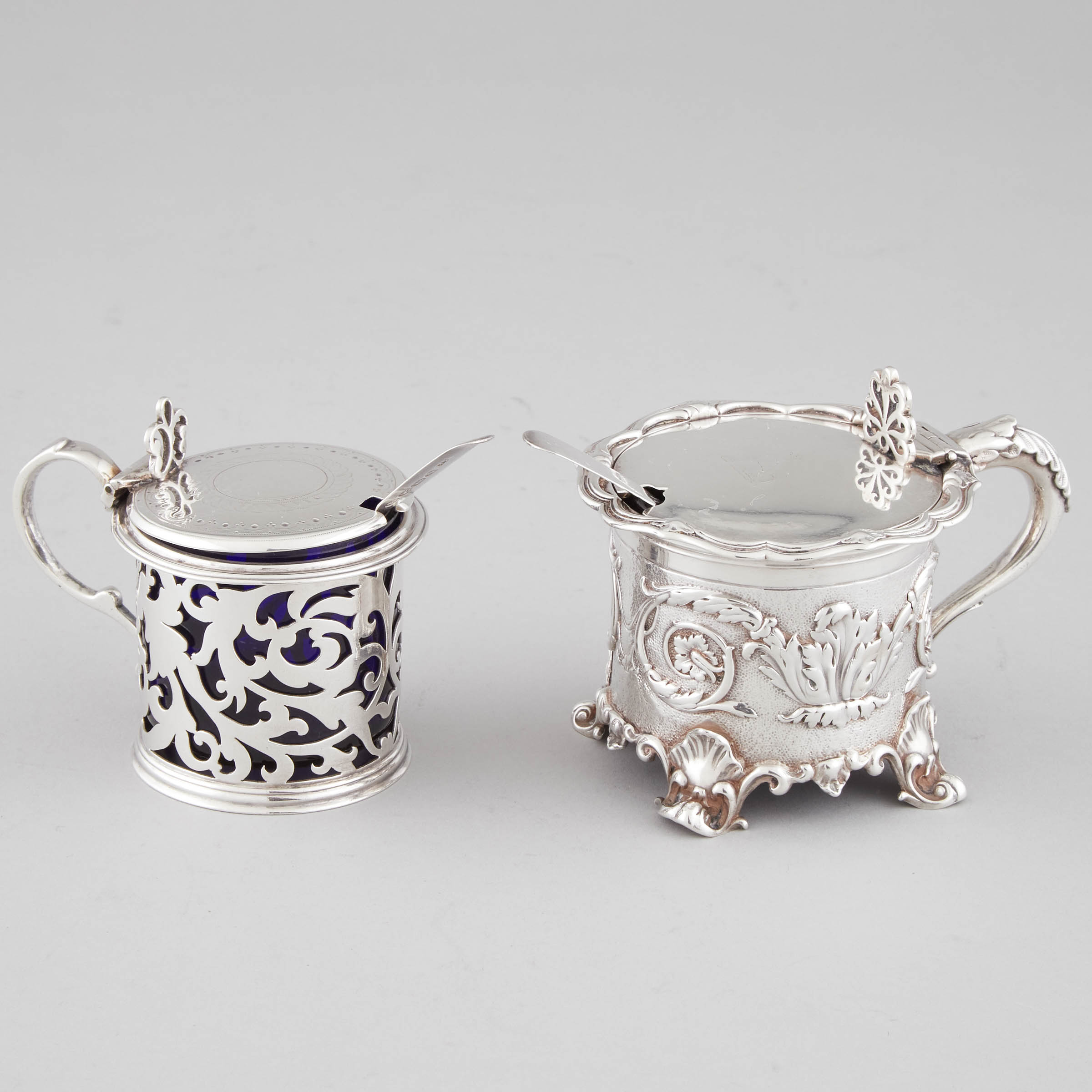 Two Victorian Silver Mustard
