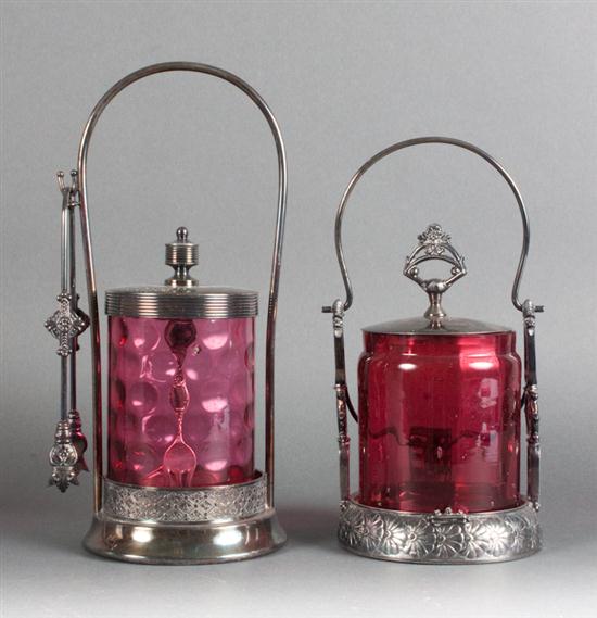 Two Victorian silver plate and