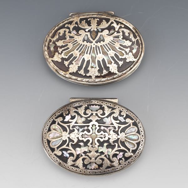 TWO VICTORIAN SILVER, TORTOISE
