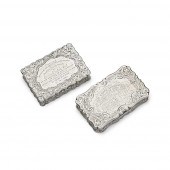 TWO VICTORIAN SNUFF BOXES Fred
