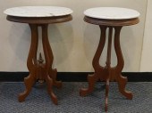 TWO VICTORIAN STYLE FRUITWOOD