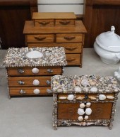 TWO VICTORIAN STYLE SHELL DECO