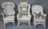 TWO VICTORIAN STYLE WHITE WICK