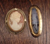 TWO VICTORIAN STYLE YELLOW GOL