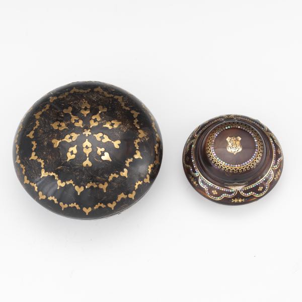 TWO VICTORIAN TORTOISE SHELL,