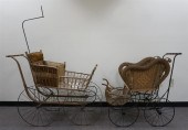 TWO VICTORIAN WICKER BABY CARR