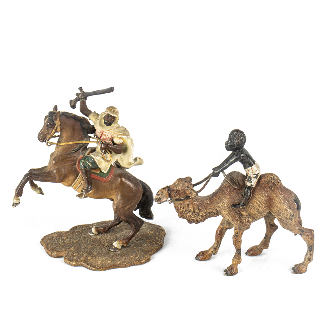 TWO VIENNA COLD PAINTED BRONZE