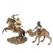 TWO VIENNA COLD PAINTED BRONZE