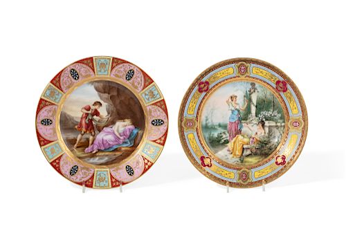 TWO VIENNA STYLE PORCELAIN