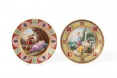 TWO VIENNA STYLE PORCELAIN CAB
