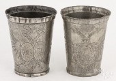 TWO VIENNESE IMPERIAL PEWTER B