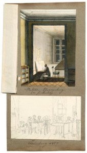 Two Viennese watercolors: even