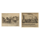 TWO VIEWS OF FRANKFURT, GERMAN