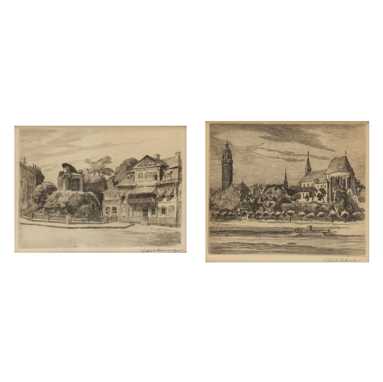 TWO VIEWS OF FRANKFURT,