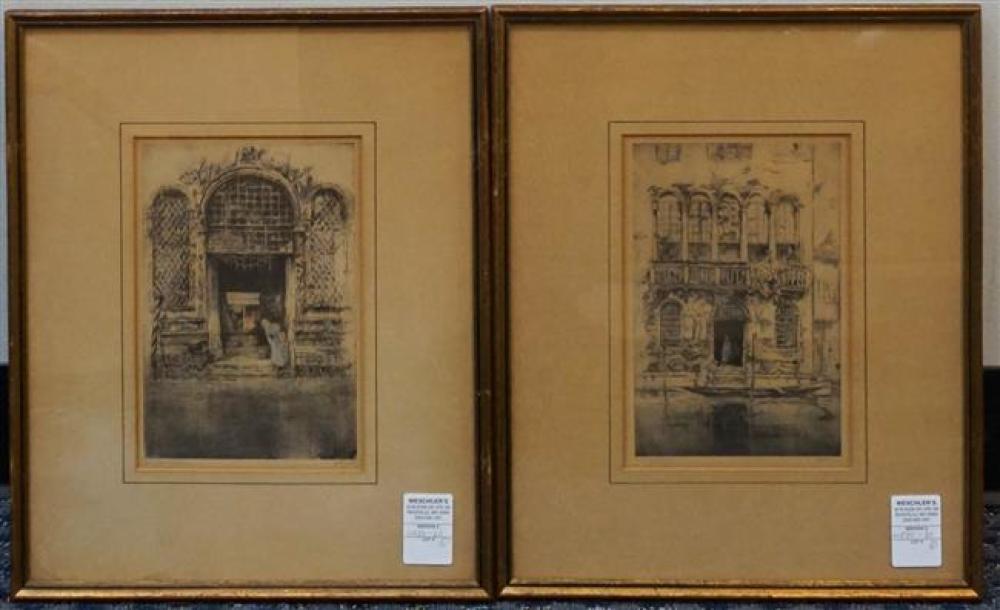 TWO VIEWS OF VENICE, SIGNED