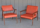 TWO VIKO MCM UPHOLSTERED EASY