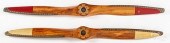 TWO VINTAGE AIRPLANE PROPELLER