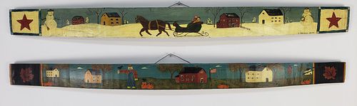 TWO VINTAGE AMERICAN FOLK ART