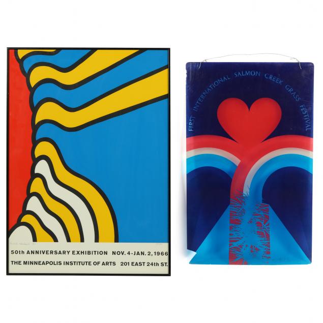 TWO VINTAGE ARTIST-SIGNED