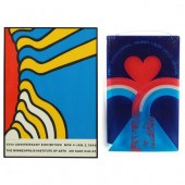 TWO VINTAGE ARTIST-SIGNED EXHI