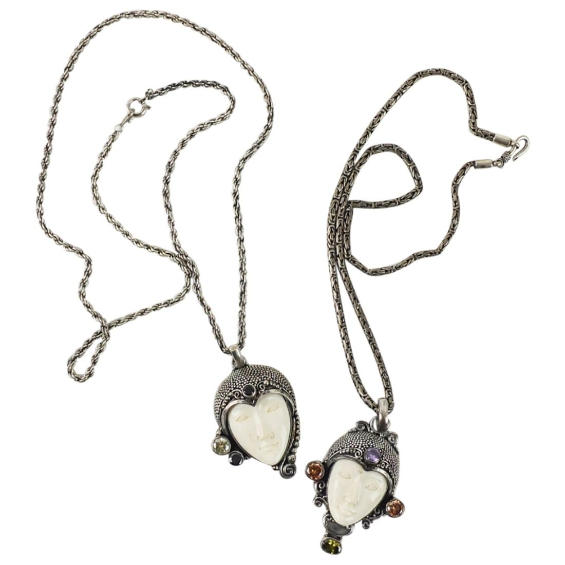 TWO VINTAGE BALINESE STERLING