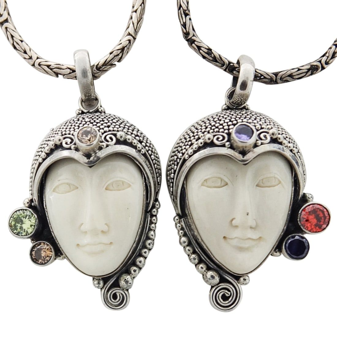 TWO VINTAGE BALINESE STERLING