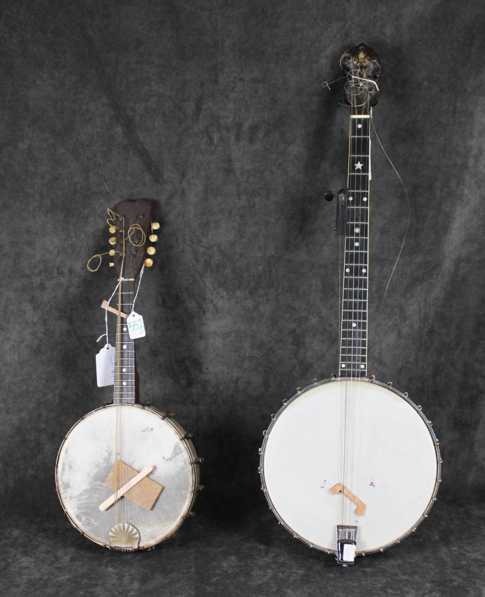 TWO VINTAGE BANJOSTWO VINTAGE
