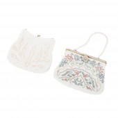 TWO VINTAGE BEADED HANDBAGS: M