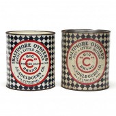 TWO VINTAGE BIG C GALLON OYSTE