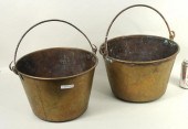 TWO VINTAGE BRASS BUCKETSTwo v