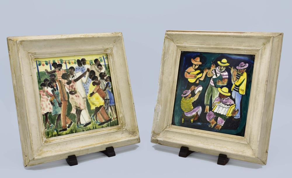 TWO VINTAGE BRAZILIAN PAINTED
