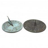 TWO VINTAGE BRONZE SUNDIALS In