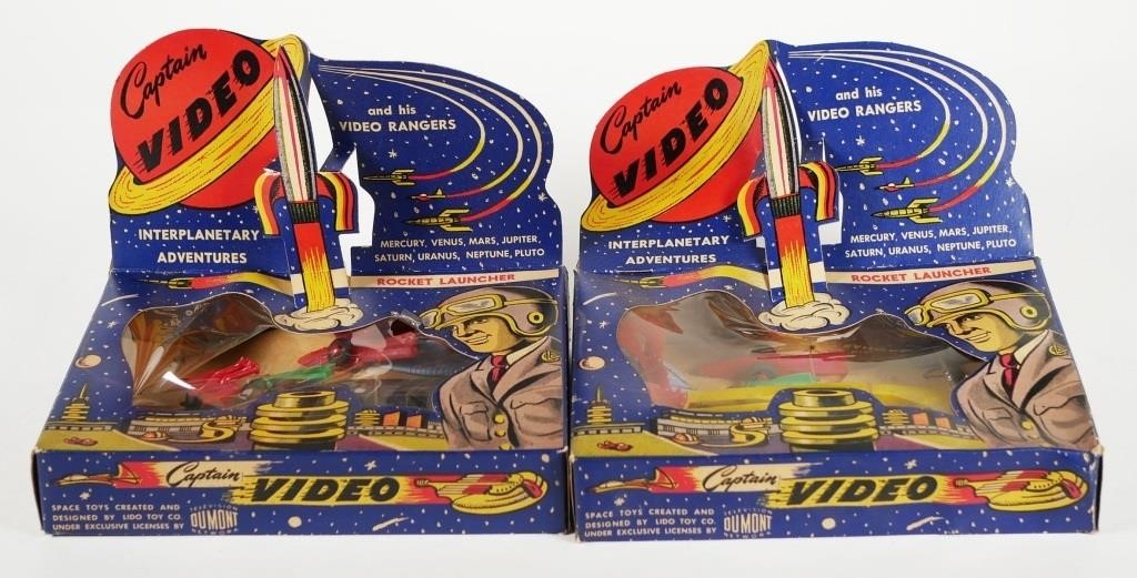 TWO VINTAGE CAPTAIN VIDEO AND