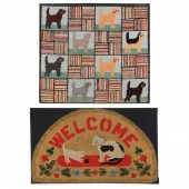 TWO VINTAGE CAT AND DOG THEMED