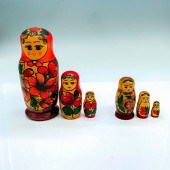 TWO VINTAGE COLORFUL WOODEN RU
